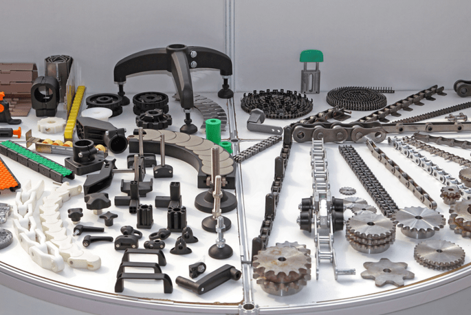 Conveyor hardware, repair parts, gears, drives, belting, rollers, chains, brackets