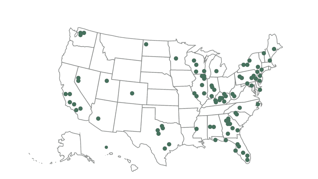 century installations map 1