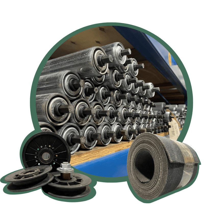Conveyor parts service graphic element